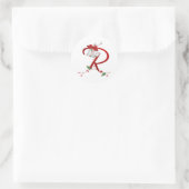 Silver Bells Initial R Round Stickers (Tasche)
