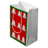 Silver Bells Mittlere Geschenktasche Geschenktüte (Vorderseite Schrägansicht)