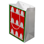Silver Bells Mittlere Geschenktasche Geschenktüte (Rückseite Schrägansicht)