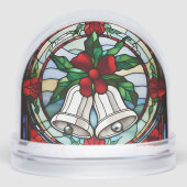 Silver Bells Rotes Ribbon Imitate gestanzt Glas Schneekugeln (Vorderseite)