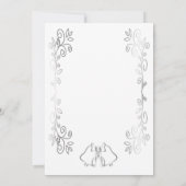 Silver Bells Scrollwork Design Wedding Save The Date (Rückseite)