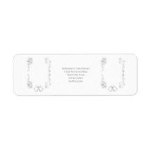 Silver Bells Scrollwork Wedding Rücksendeadresse