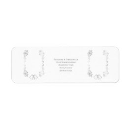 Silver Bells Scrollwork Wedding Rücksendeadresse