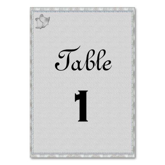 Silver Bells Symphony Wedeption Tischnummer (Rückseite)