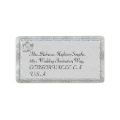 Silver Bells Wedding Address Labels Adressaufkleber (Vorne)