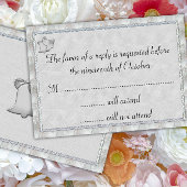 Silver Bells Wedding RSVP Karte