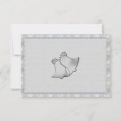 Silver Bells Wedding RSVP Karte (Vorderseite)