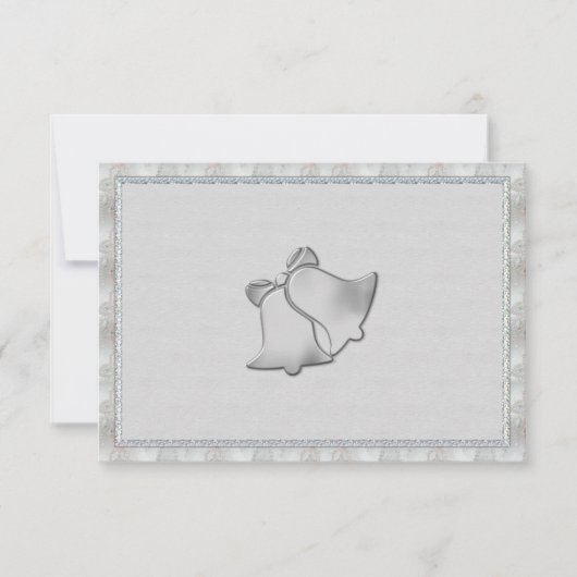 Silver Bells Wedding RSVP Karte (Vorderseite)