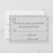 Silver Bells Wedding RSVP Karte (Rückseite)