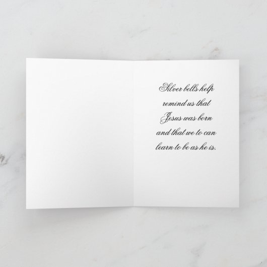 Silver Bells Weihnachtskarte Dankeskarte (Innenseite)