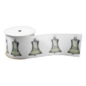 Silver Bells White Ribbon Satinband (Spule)