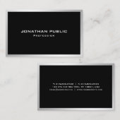 Silver Beruflich Elegante Simple Template Modern Visitenkarte (Vorne/Hinten)