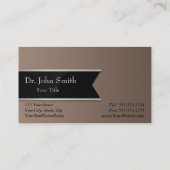 Silver Beruflich Medical Caduceus Business Card Visitenkarte (Rückseite)