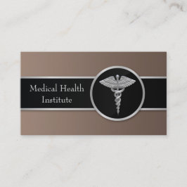 Silver Beruflich Medical Caduceus Business Card Visitenkarte