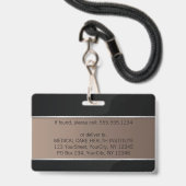 Silver Beruflich Medical Caduceus Foto ID Ausweis (Rückseite mit Lanyard)