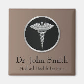 Silver Beruflich Medical Caduceus - Magnet (Vorne)