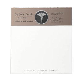 Silver Beruflich Medical Caduceus - Notepad Notizblock