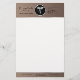 Silver Beruflich Medical Caduceus - Stationery Briefpapier