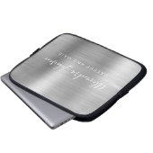 Silver Beruflich Metallic Monogram Business Laptopschutzhülle (Vorne Knopf)