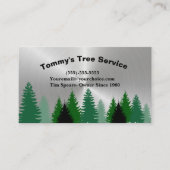 Silver Beruflich Tree Trimming Service Visitenkarte (Vorderseite)