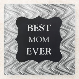 Silver Best MAMA Ever Design Glasuntersetzer