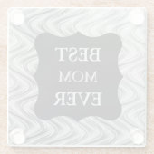 Silver Best MAMA Ever Design Glasuntersetzer (Rückseite)