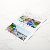 Silver Better Together Quote 2 Photos Wedding Folieneinladung (Gedreht)