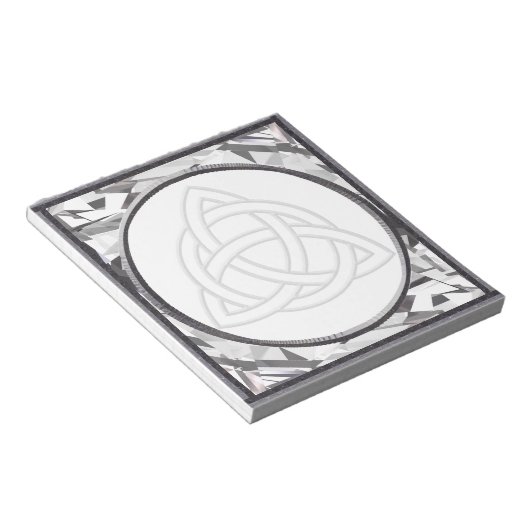 Silver Bevel Triquetra Notizblock (angewinkelt)