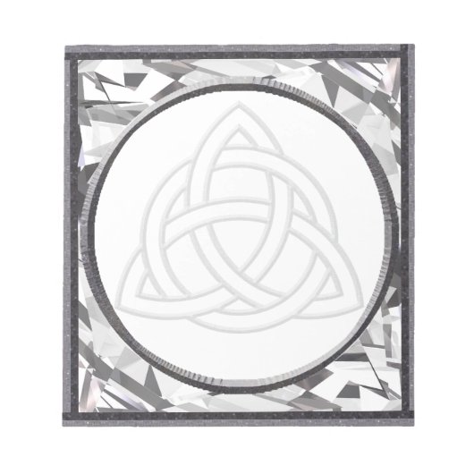 Silver Bevel Triquetra Notizblock (Vorderseite)