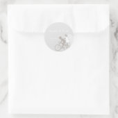 Silver Bicycle Couple Wedding Sticker (Tasche)