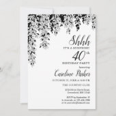 Silver Birch 40th Anniversary Surprise Birthday  Einladung (Vorderseite)