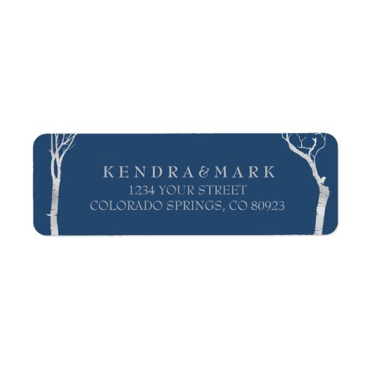 Silver Birch Tree Address Labels (Vorne)