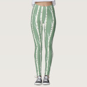 Silver Birch Tree Trunk Leggings (Vorderseite)