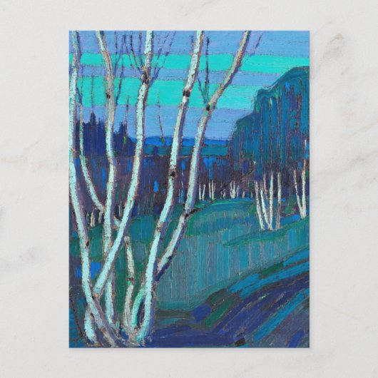 Silver Birches, beliebtes Kunstwerk von Tom Thomso Postkarte (Vorderseite)