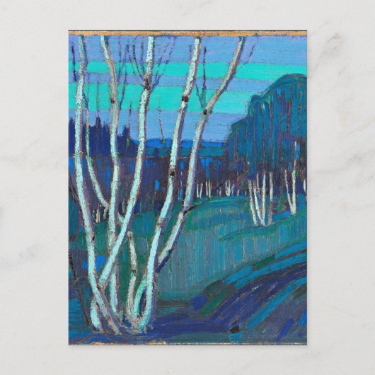 Silver Birches, beliebtes Kunstwerk von Tom Thomso Postkarte (Vorderseite)