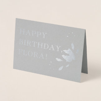Silver Birthday Folienkarte