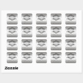 Silver Black 25. Wedding Anniversary Stickers (Blatt)
