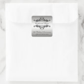 Silver Black 25. Wedding Anniversary Stickers (Tasche)