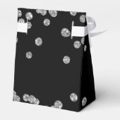 Silver Black 60. Geburtstag Danke Confetti Geschenkschachtel (Rückseite)