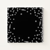 Silver Black 60th Diamond Anniversary Glitzer Notizblock (Rückseite)
