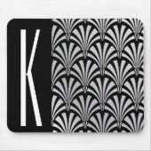 Silver & Black Art Deco Mousepad (Vorne)