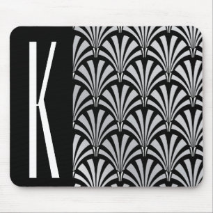 Silver & Black Art Deco Mousepad