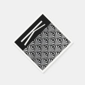 Silver & Black Art Deco Serviette (Ecke)