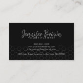 Silver Black Bee Farm Apiary Honeycomb Visitenkarte (Rückseite)