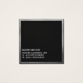 Silver Black Border Logo Hair Clips Display Card (Rückseite)