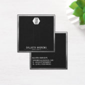 Silver Black Border Logo Hair Clips Display Card (Schreibtisch)