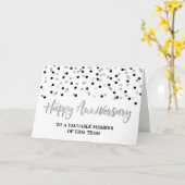 Silver Black Confetti Anniversary Card Karte (Gelbe Blume)