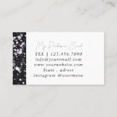 Silver Black Diamond Coach Business Card Visitenkarte (Rückseite)