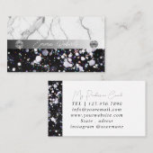Silver Black Diamond Coach Business Card Visitenkarte (Vorne/Hinten)