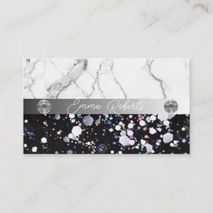 Silver Black Diamond Coach Business Card Visitenkarte